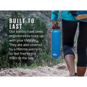 Hydrapeak stainless steel 22oz water bottle cobalt blue wide mouth lid stanley‎